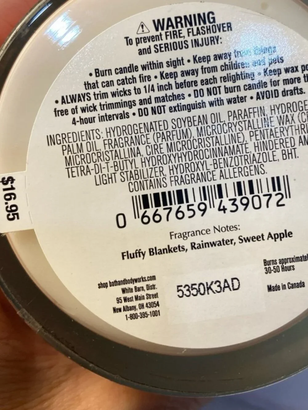 “Lullaby Linen” BBW White Barn New Single Wick Candle